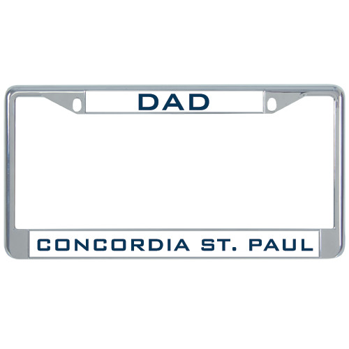  Dad Metal License Plate Frame in Chrome - Dad