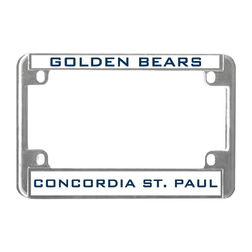  Metal Motorcycle License Plate Frame in Chrome - Golden Bears