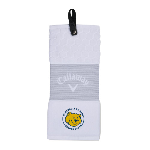  Callaway White Trifold Towel - Concordia St. Paul Golden Bears Badge