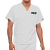 Thumbnail image for  Unisex White WW Originals V Neck Scrub Top