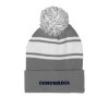 Thumbnail image for  Grey/White Two Tone Knit Pom Beanie w/Cuff