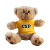 Thumbnail image for  Plush Big Paw 8 1/2 inch Brown Bear w/Gold Shirt