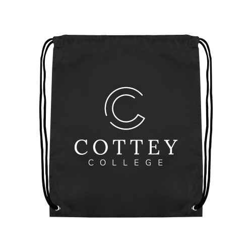  Black Drawstring Backpack - Academic Logo Vertical