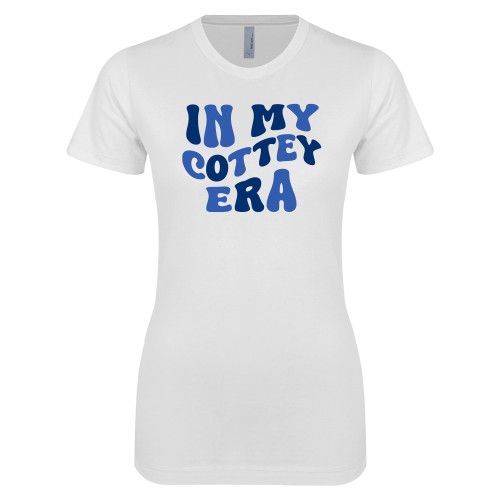 Cottey Next Level Womens White Boyfriend Tee
