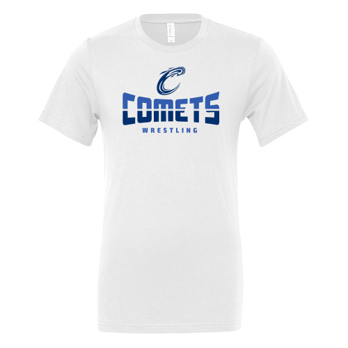  Bella + Canvas White Jersey Cotton T Shirt - Wrestling - Cottey College