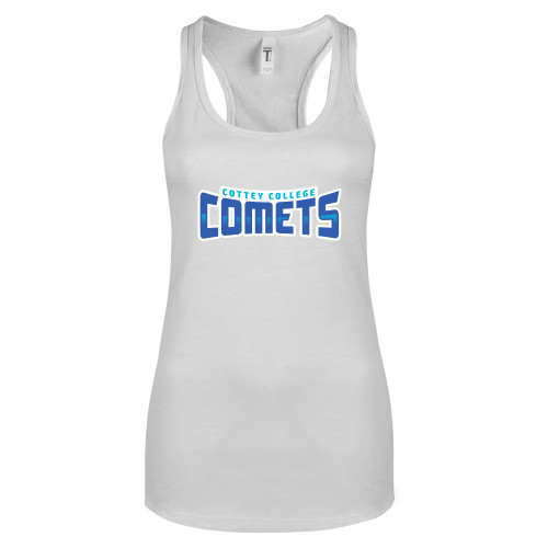  Next Level Racerback Tank White - Wordmark