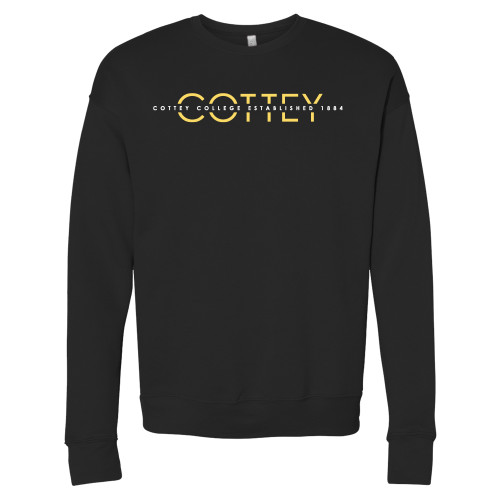  Bella + Canvas Black Fleece Crew - Cottey College Est 1884 Through Cottey