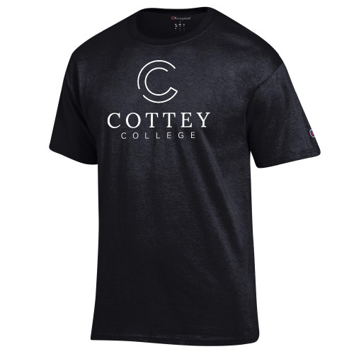  Champion Black T Shirt - Academic Logo Vertical