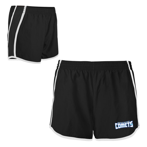  Womens Black/White Team Short - Wordmark