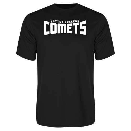  Black Performance Tee - Wordmark One Color