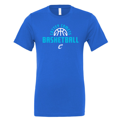 Bella + Canvas Royal Jersey Cotton T Shirt - Basketball Half Ball - Cottey College