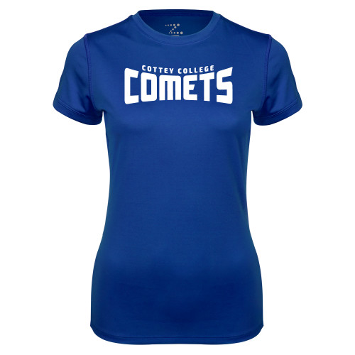  Womens Royal Performance Tee - Wordmark One Color