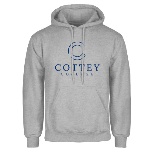  Grey Fleece Hoodie - Academic Logo Vertical