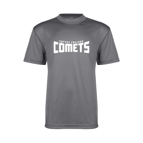  Youth Performance Grey Concrete Tee - Wordmark One Color