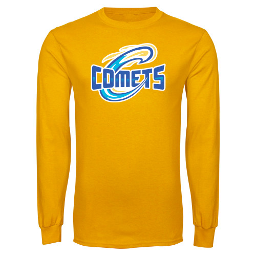  Gold Long Sleeve T Shirt - Athletic Logo Home Version