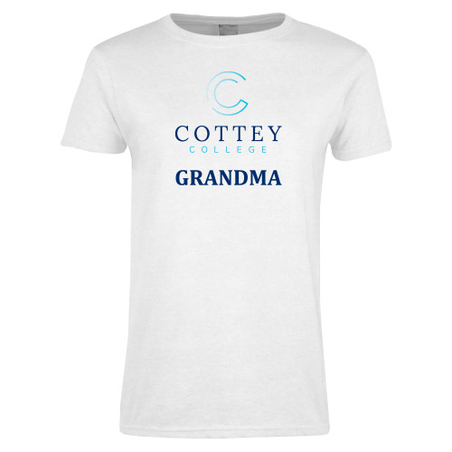  Womens White Short Sleeve Tee - CC Grandma