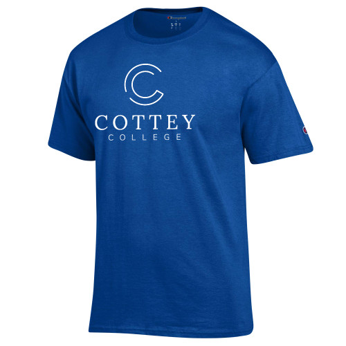  Champion Royal T Shirt - Academic Logo Vertical