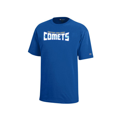  Champion Youth Royal Short Sleeve Tee - Wordmark