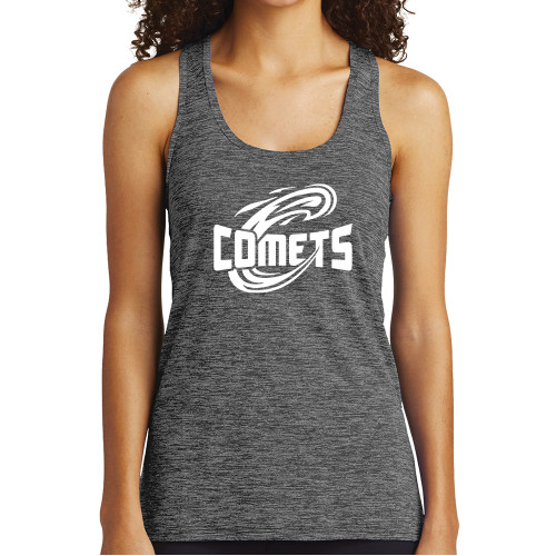  Womens Performance Grey/Black Heather Tank - Athletic Logo Home Version One Color