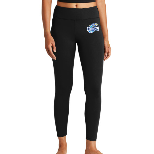  Womens Black Performance Legging - Athletic Logo Home Version