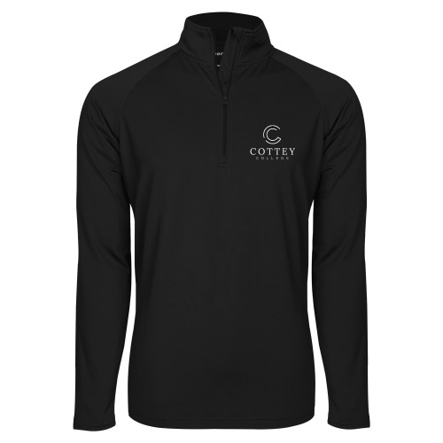 Cottey Sport Tek Black Sport Wick Stretch 1/2 Zip Pullover