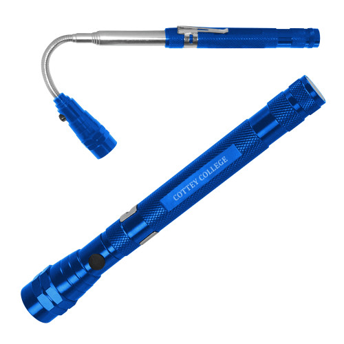  Telescoping Blue Flex Flashlight - Flat Wordmark Engraved