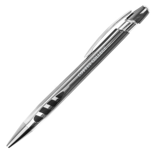  Veneno Metallic Charcoal Pen w/Blue Ink - Flat Wordmark Engraved
