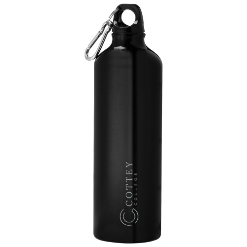  Venture Aluminum Black Bike Bottle 26oz - Academic Logo Horizontal Engraved