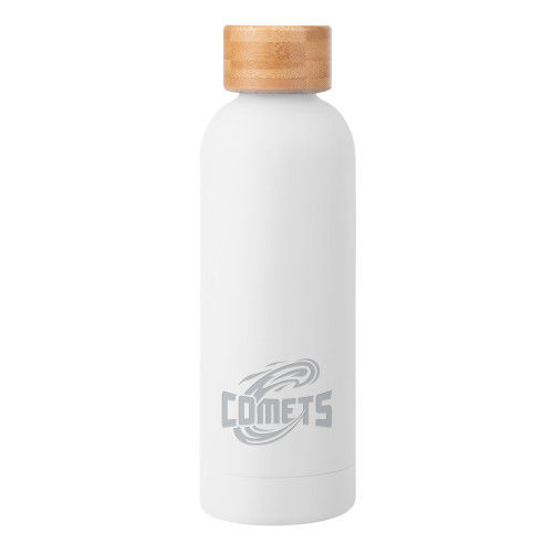  Blair White Stainless Steel Bottle w/ Bamboo Lid 17 oz - Athletic Logo Home Version Engraved