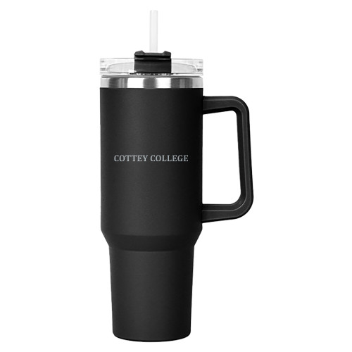 Cottey Hippo Black Mug & Straw Lid with Twist Closure 40 oz