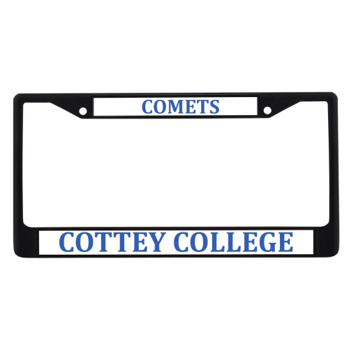  Metal License Plate Frame in Black - Flat Wordmark