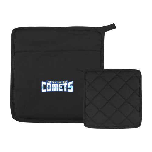  Quilted Canvas Black Pot Holder - Wordmark