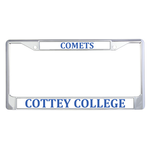  Metal License Plate Frame in Chrome - Flat Wordmark
