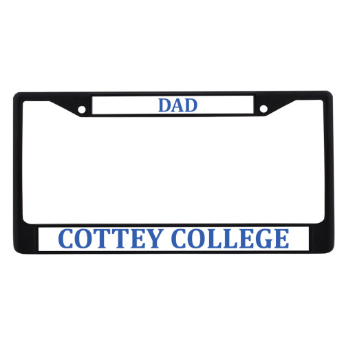  Dad Metal License Plate Frame in Black - Flat Wordmark