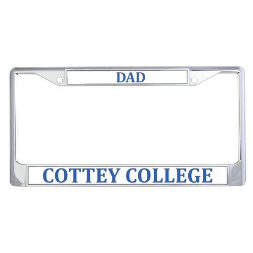  Dad Metal License Plate Frame in Chrome - Flat Wordmark
