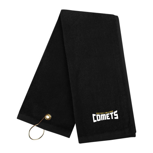  Black Golf Towel - Wordmark Two Color