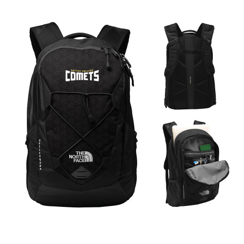  The North Face Black Groundwork Backpack - Wordmark Two Color