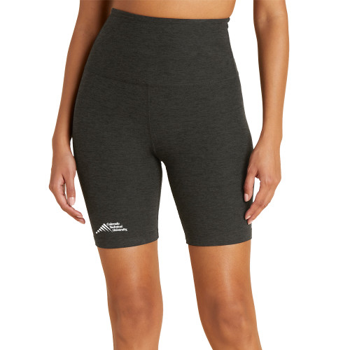  Beyond Yoga Womens Darkest Night Spacedye Keep Pace Biker Short  - Official Logo - Stacked