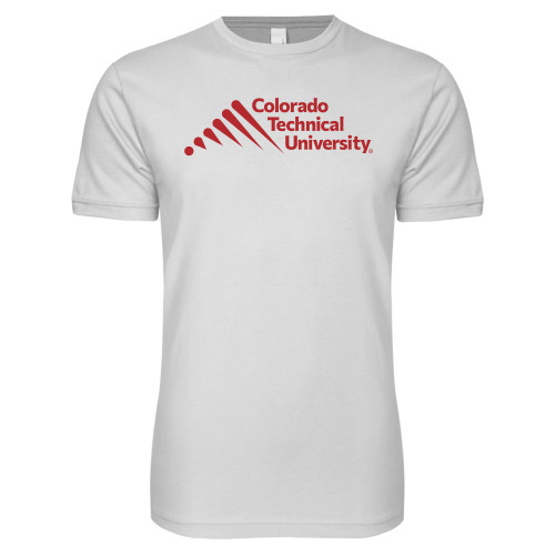  Next Level White SoftStyle T Shirt - Official Logo - Stacked