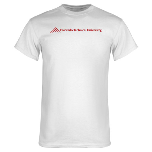 White T Shirt - Official Logo - Flat