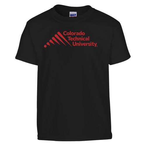  Youth Black T Shirt - Official Logo - Stacked