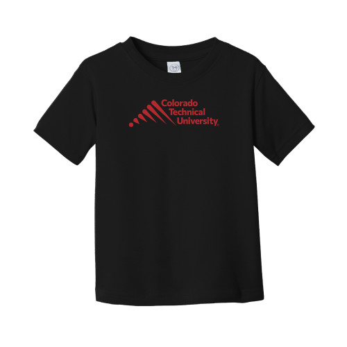  Toddler Black T Shirt - Official Logo - Stacked