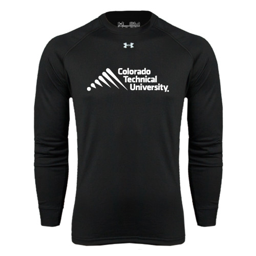  Under Armour Black Long Sleeve Tech Tee - Official Logo - Stacked