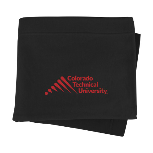  Black Sweatshirt Blanket - Official Logo - Stacked