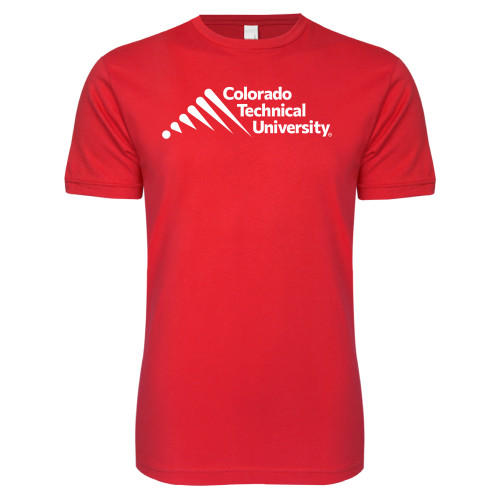  Next Level Red Softstyle T Shirt - Official Logo - Stacked