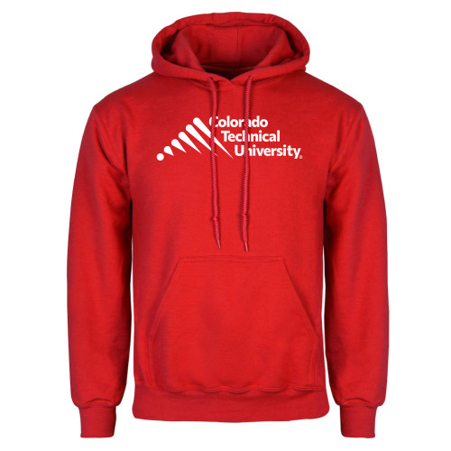  Red Fleece Hoodie - Official Logo - Stacked