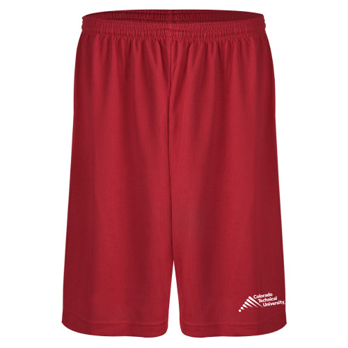  Red Performance Classic 9 Inch Short - Official Logo - Stacked