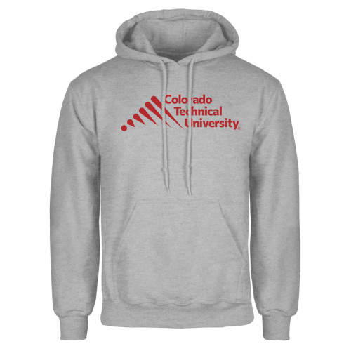  Grey Fleece Hoodie - Official Logo - Stacked