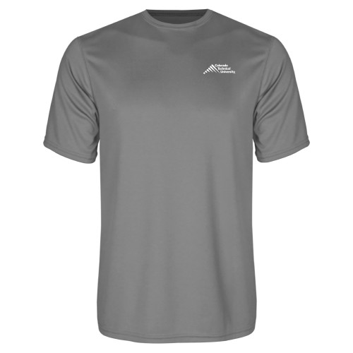  Grey Concrete Performance Tee - Official Logo - Stacked