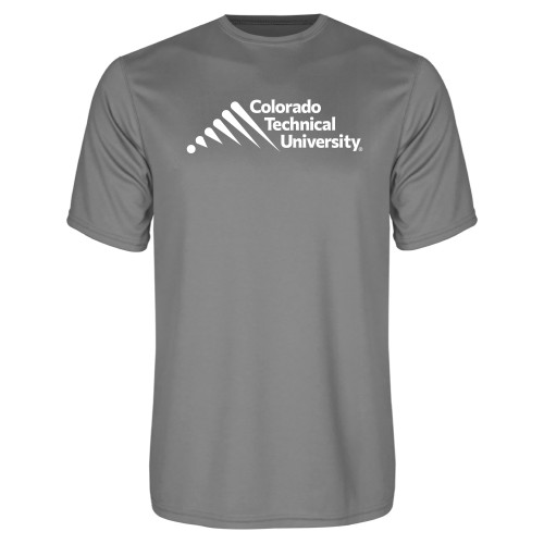  Grey Concrete Performance Tee - Official Logo - Stacked